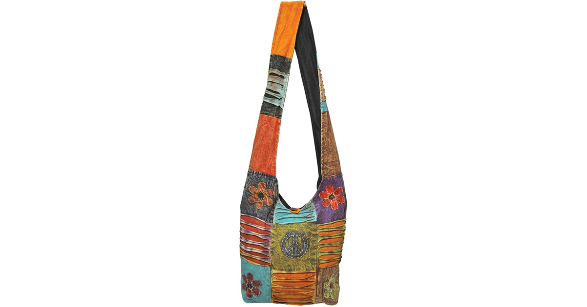 Sac  bandoulire Vintage pour femme sacoche en tissu tiss rtro Style ...